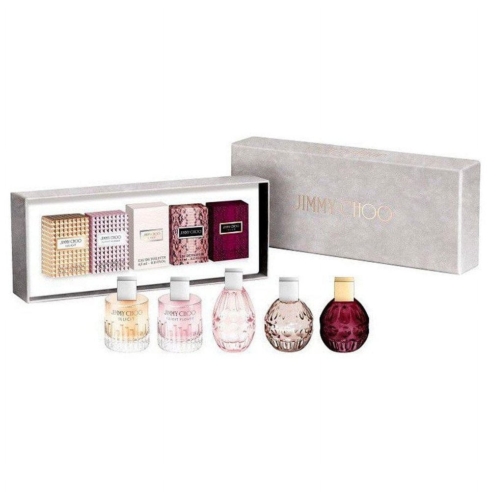 Jimmy Choo Mini Variety 5-Piece Gift Set for Women (Illicit, Illicit Flower, L'eau, Jimmy Choo, Fever)