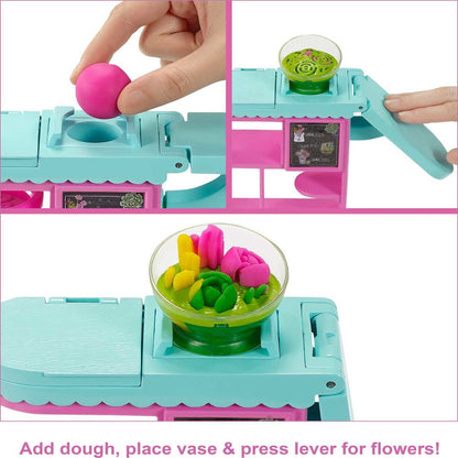 Barbie Florist Doll & Playset with Flower-Making Station, Molds, Dough & Accessories, Blonde Doll