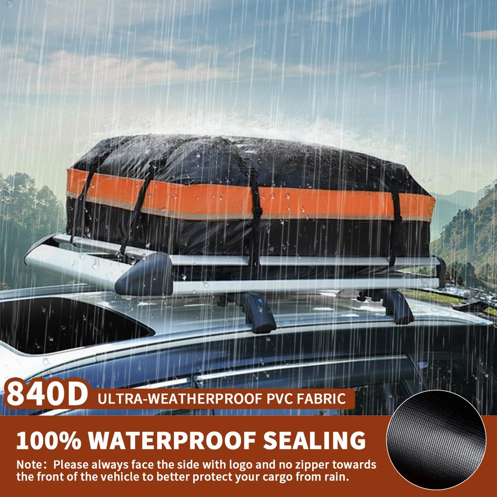 NEXPOW Car Rooftop Cargo Carrier Bag, 21 Cubic Feet 100% Waterproof Heavy Duty 840D Car Roof Bag for All Vehicle with/Without Racks