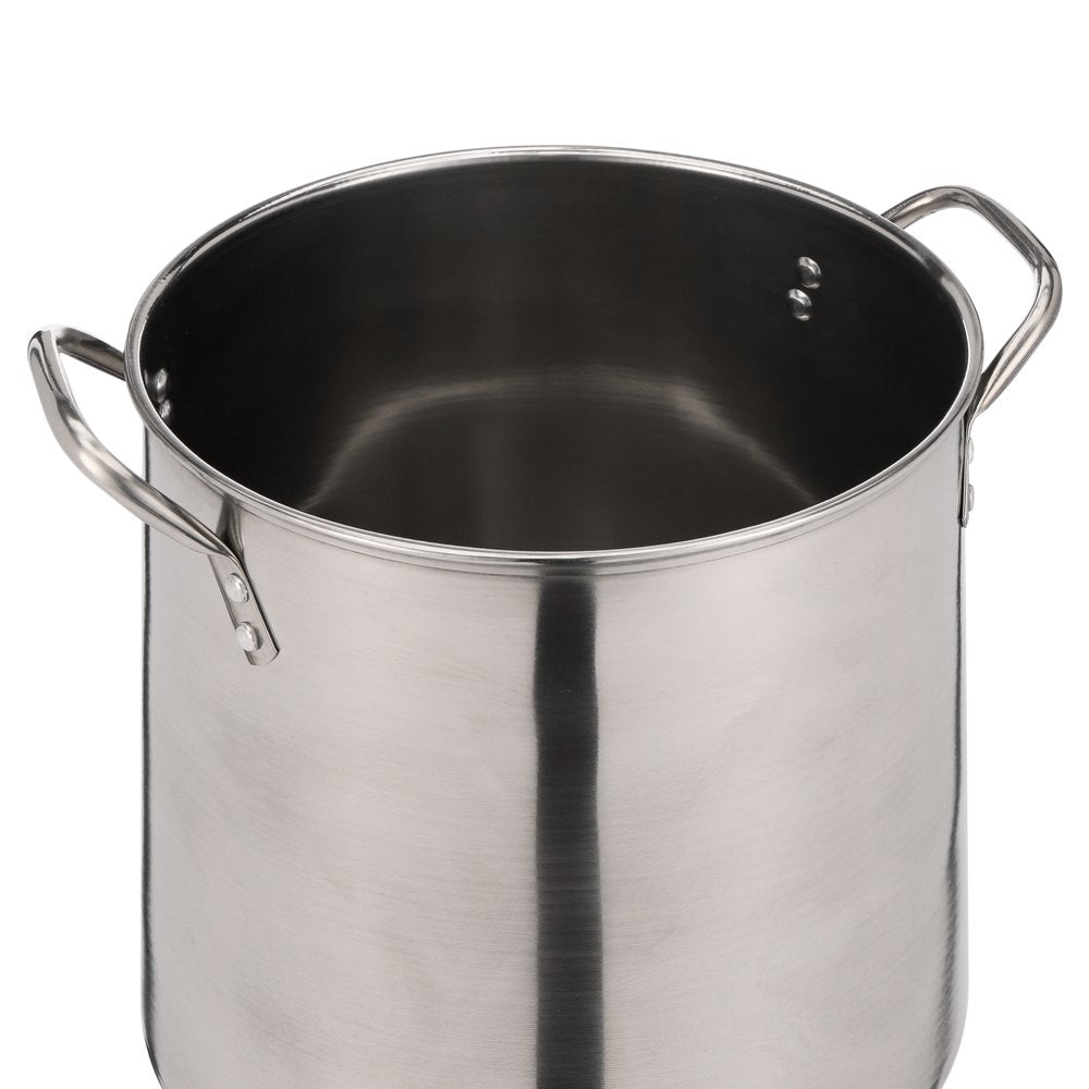 12-Qt Stainless Steel Stock Pot with Metal Lid