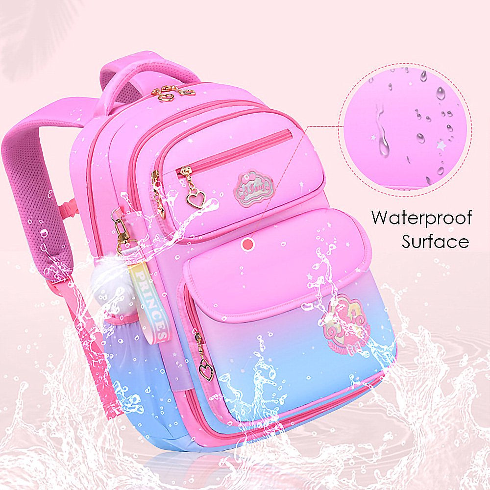 Aursear Pink School Backpacks for Girls, Kids School Bookbag Girls School Bags Gifts