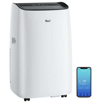 Duracomfort Portable Air Conditioners, 12000 Btu(Ashrae) Quiet AC Unit, Built-In Dehumidifier and Fan Modes, White