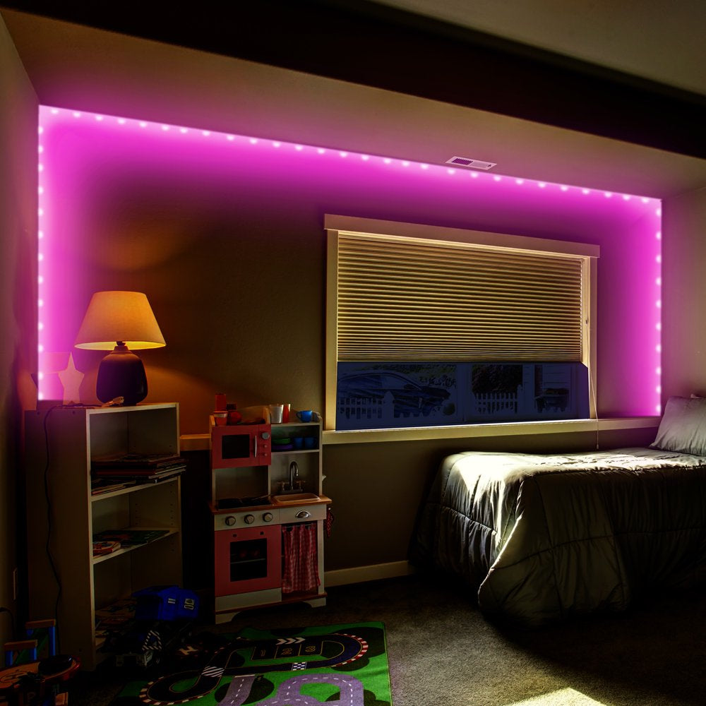 Monster LED 100ft Multicolor Light Strip, Indoor Locations, Bedrooms, Remote Control