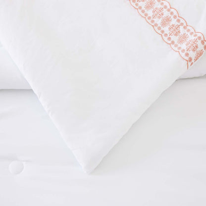 The Pioneer Woman White Cotton Eyelet 4-Piece Comforter Set, Full / Queen