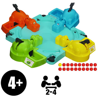 Hungry Hungry Hippos Family Classic Game, Board and Accessories