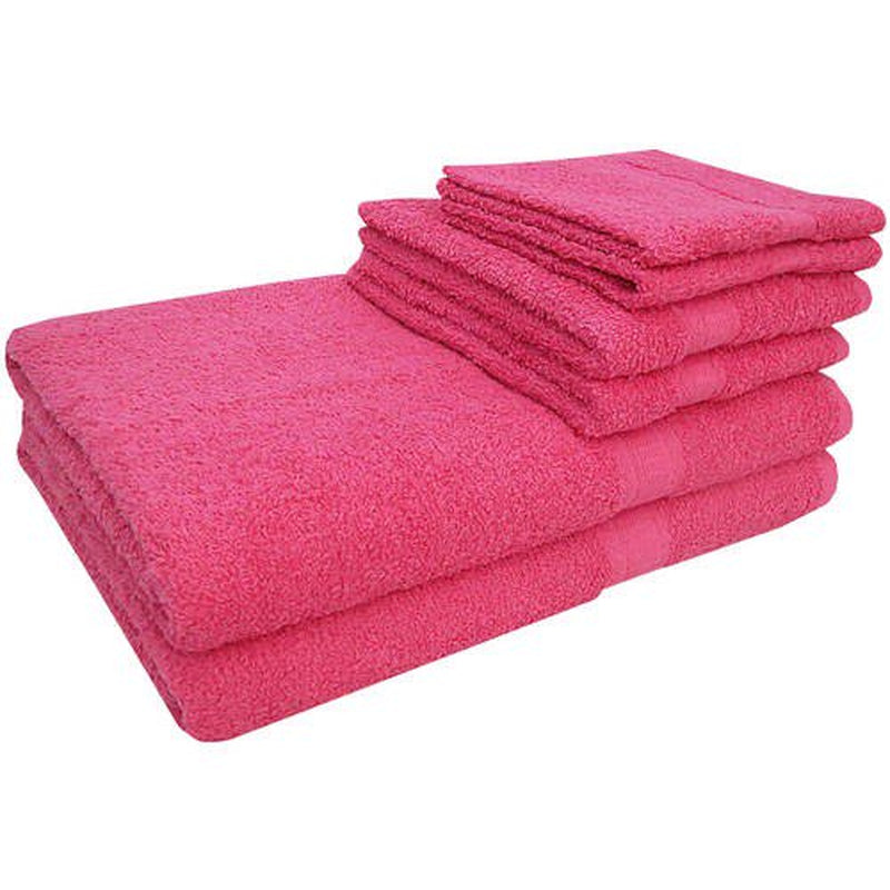  Solid 6-Piece Bath Towel Set, School Grey