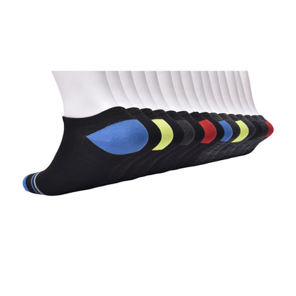 Wonder Nation Boys No-Show Socks with Stripes, 15-Pack, Size S (Shoe Size 4.5-8.5)