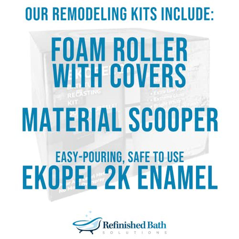 Ekopel 2K - No Odor Pour On DIY Friendly Bathtub Refinishing Kit Now Made In USA (White)