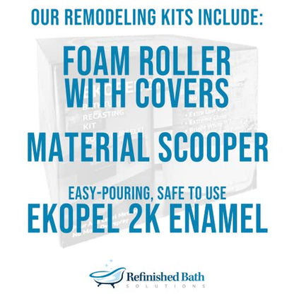 Ekopel 2K - No Odor Pour On DIY Friendly Bathtub Refinishing Kit Now Made In USA (White)