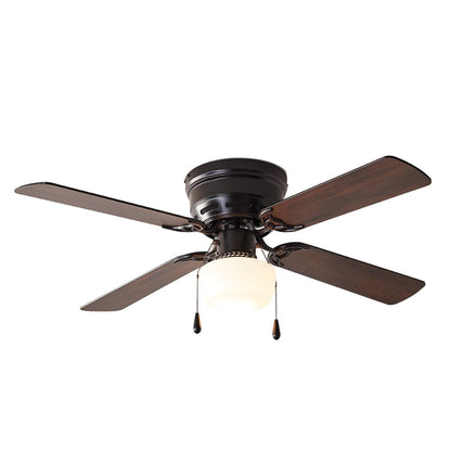 Mainstays 42 Inch Hugger Indoor Ceiling Fan with Light Kit, Black, 4 Blades, Reverse Airflow