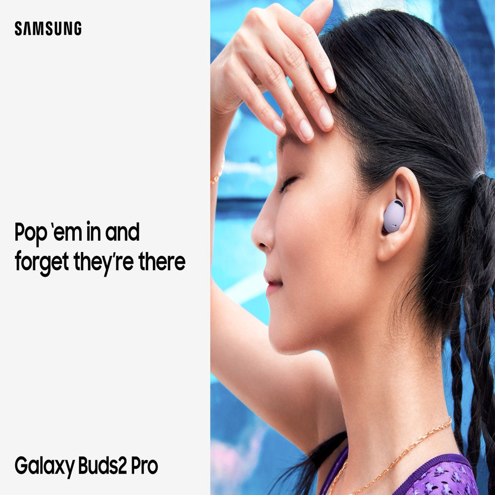 Samsung Galaxy Buds2 Pro Bluetooth Earbuds, True Wireless with Charging Case, Bora Purple