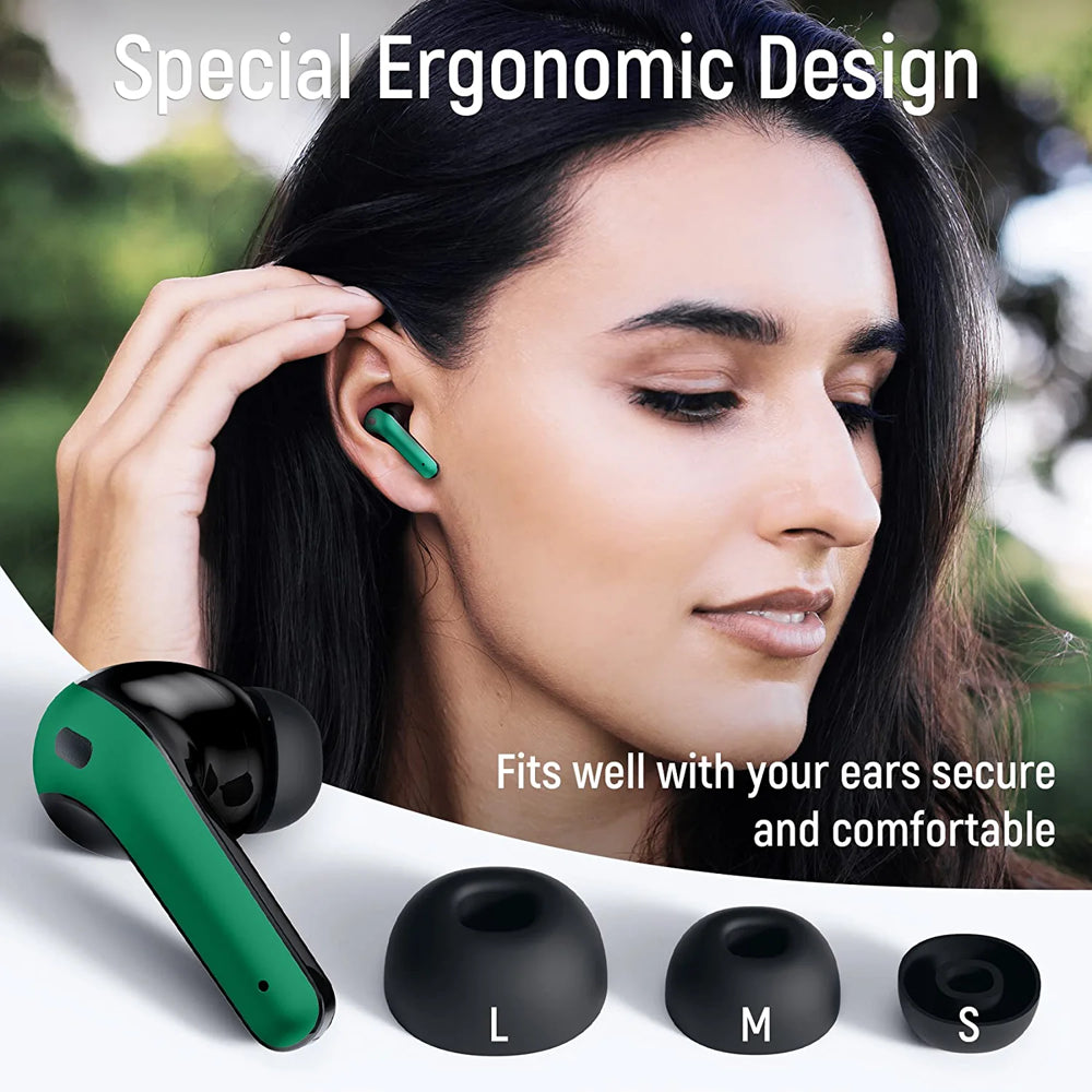 Wireless Earbuds Bluetooth Headphones 60H Playtime Ear Buds with LED Power Display Charging Case Earphones in-Ear Earbud with Microphone for Android Cell Phone Gaming Computer Laptop Sport