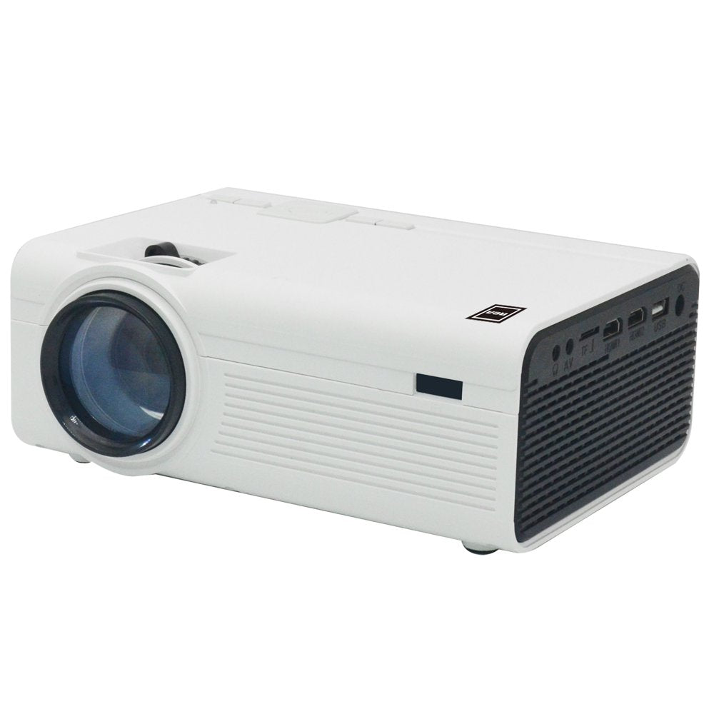 RCA 480P LCD Home Theater Projector - Up to 130" RPJ136, 1.5 LB, White