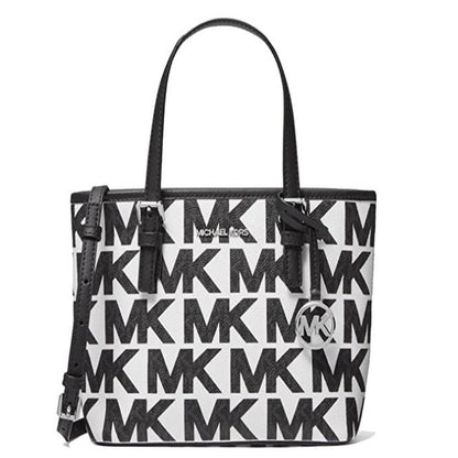 Michael Kors 35T9Gtvt0B Jet Set Travel Extra-Small Logo Top-Zip Tote Bag in Pwd Blsh Mlt