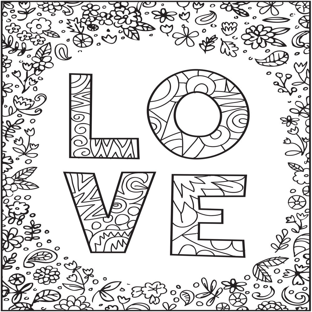 Cra-Z-Art: Timeless Creations, Words of Wonder New Adult Coloring Book, 64 Pages