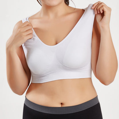  Plus Size Sports Bras for Women,Large Bust High Impact Sports Bras High Support No Underwire Fitness T-Shirt Paded Yoga Bras Comfort Full Coverage Everyday Sleeping Seamless Bralettes