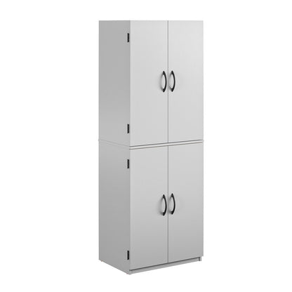 Mainstays 4-Door 5' Storage Cabinet, Dove Gray