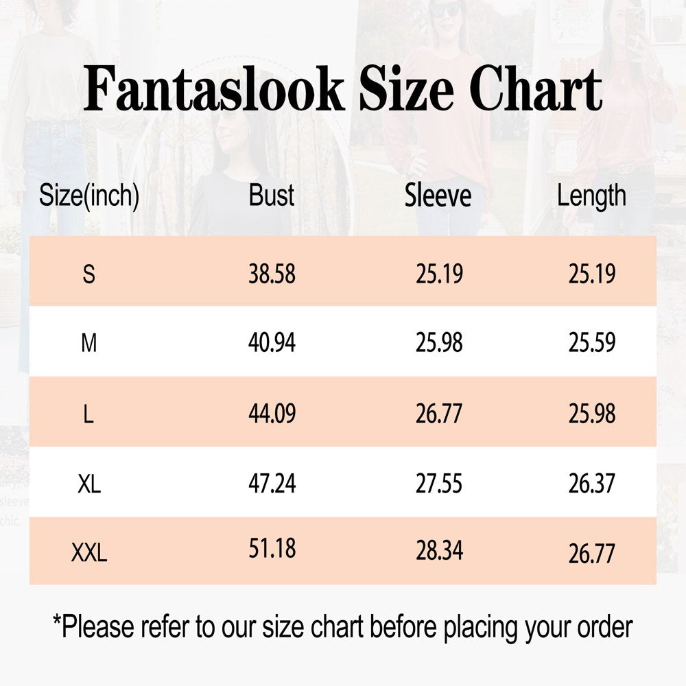 Fantaslook Blouses for Women Dressy Puff Sleeve Tunic Tops Casual Fall Shirts