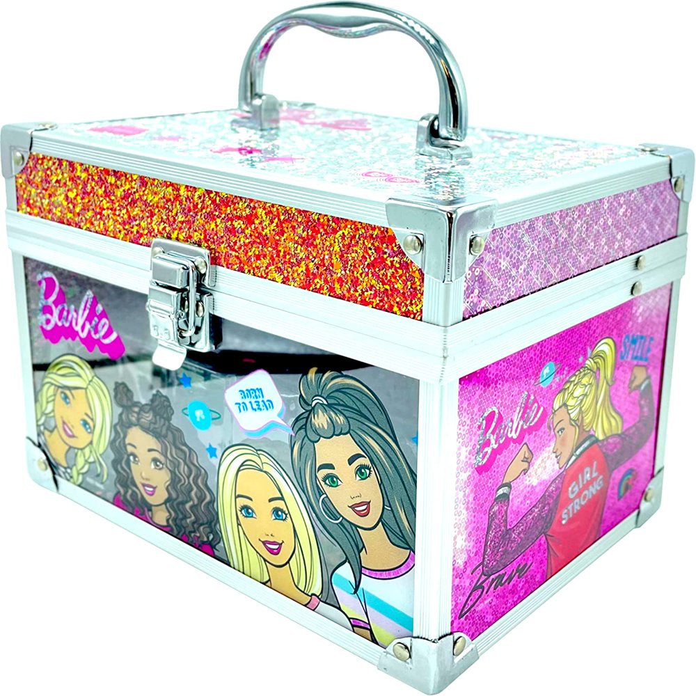 Barbie - Townley Girl Kids' Makeup Set With Train Case for Ages 3+