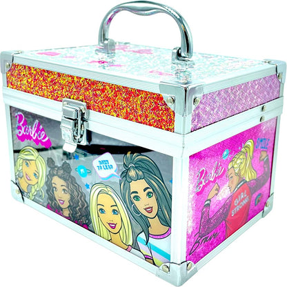 Barbie - Townley Girl Kids' Makeup Set With Train Case for Ages 3+