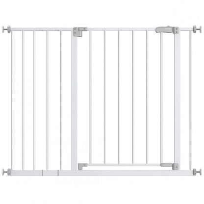 Extra Wide Baby Safety Gate for Stairs and Doorway,28.9-42.1"Wide,30" Tall Pressure Mounted,for ages 6 to 36 months,White