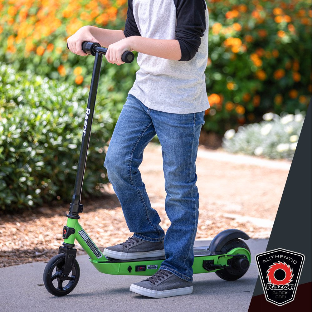 Razor Black Label E90 Electric Scooter - Green, for Kids Ages 8+ and up to 120 lbs, up to 10 mph