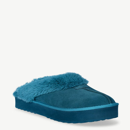  Women's Genuine Suede Platform Slipper