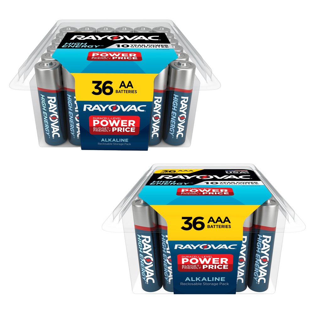 Rayovac High Energy AA Batteries & AAA Batteries, 1.5 V, 72 Pack Total