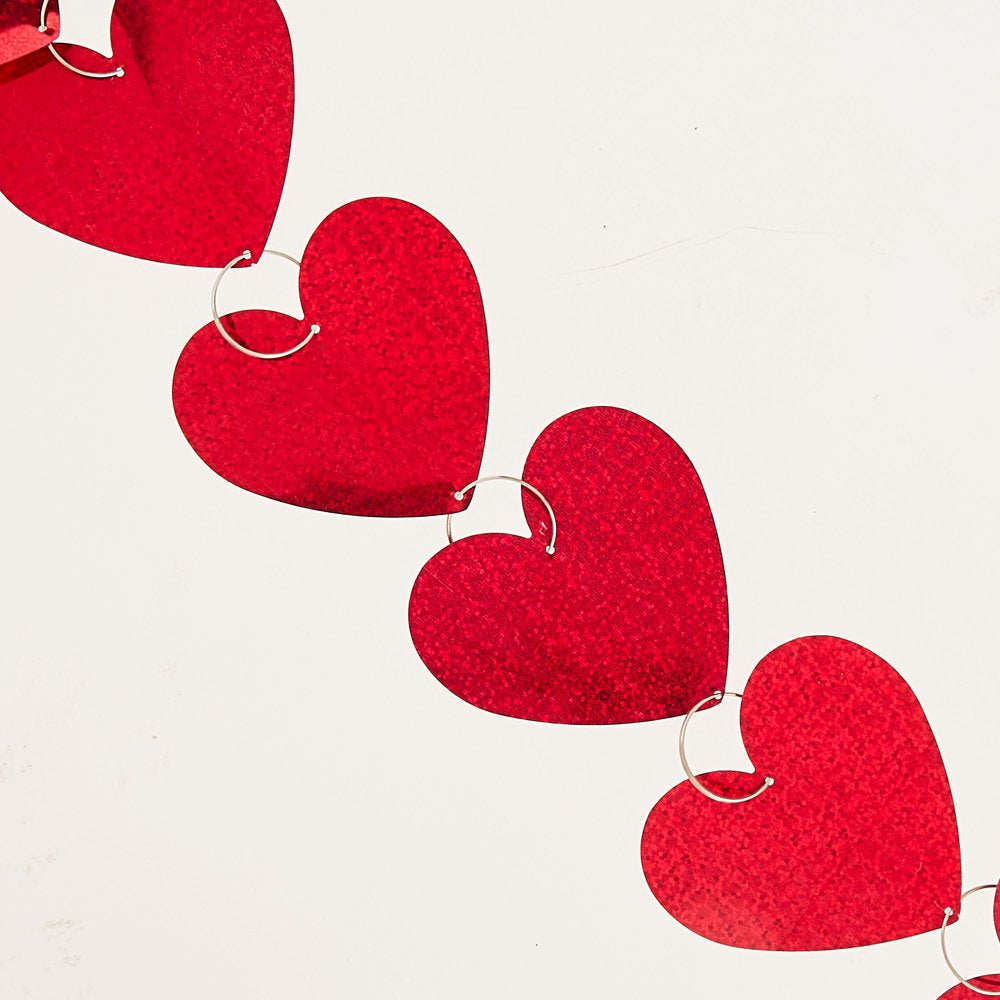 Valentine's Day Red Heart Chain Garland, 8', by Way To Celebrate