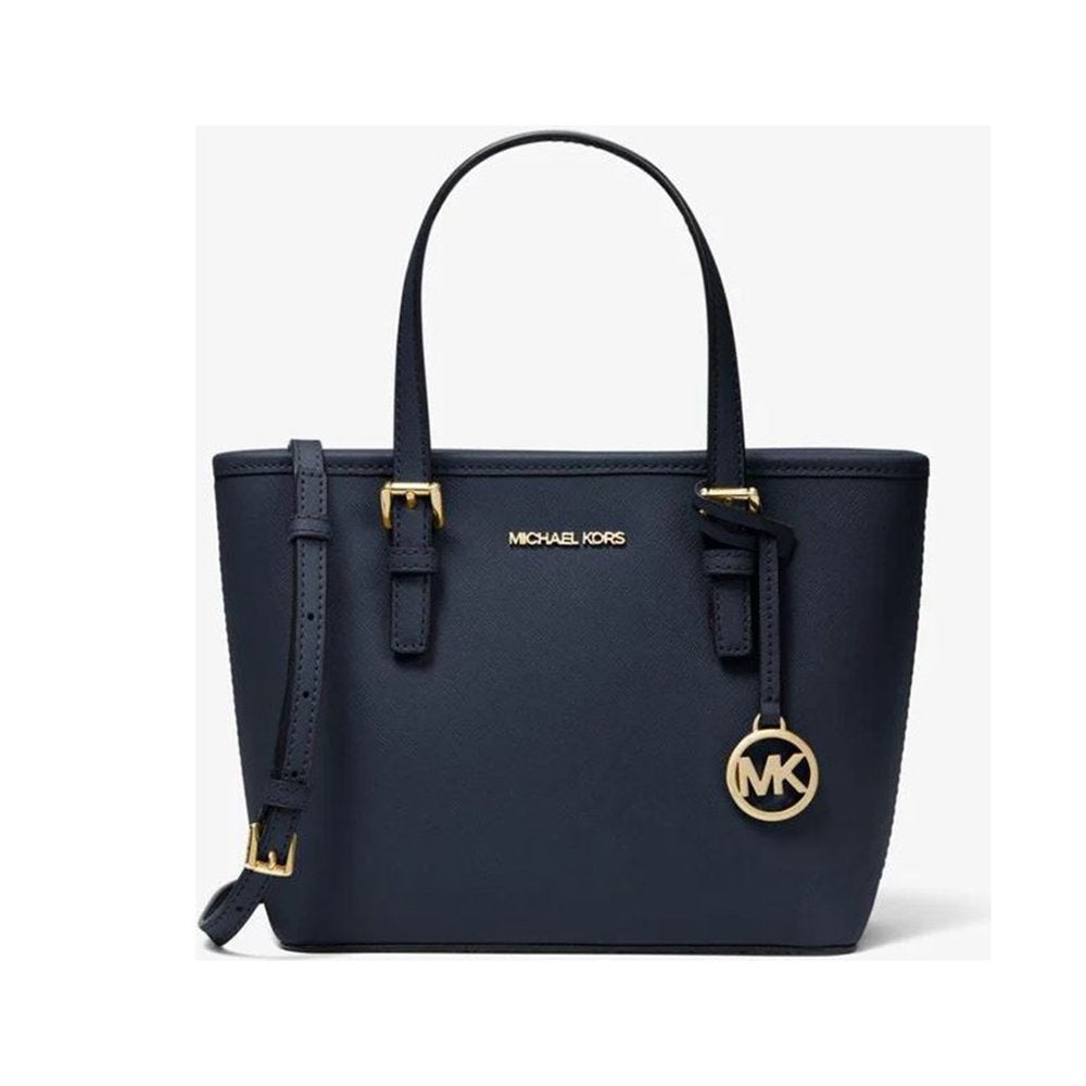 Michael Kors 35T9Gtvt0B Jet Set Travel Extra-Small Logo Top-Zip Tote Bag in Pwd Blsh Mlt