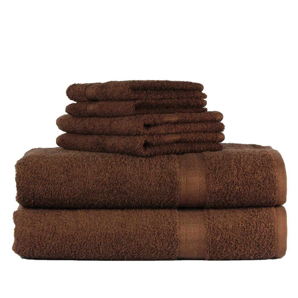  Solid 6-Piece Bath Towel Set, School Grey