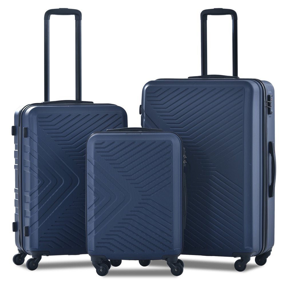 Travelhouse 3 Piece Luggage Set Hardshell Lightweight Suitcase with TSA Lock Spinner Wheels 20x24x28 Inches