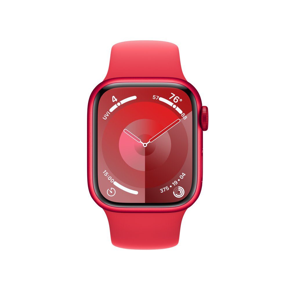 Apple Watch Series 9 GPS 41mm Red Aluminum Case with Red Sport Band - M/L