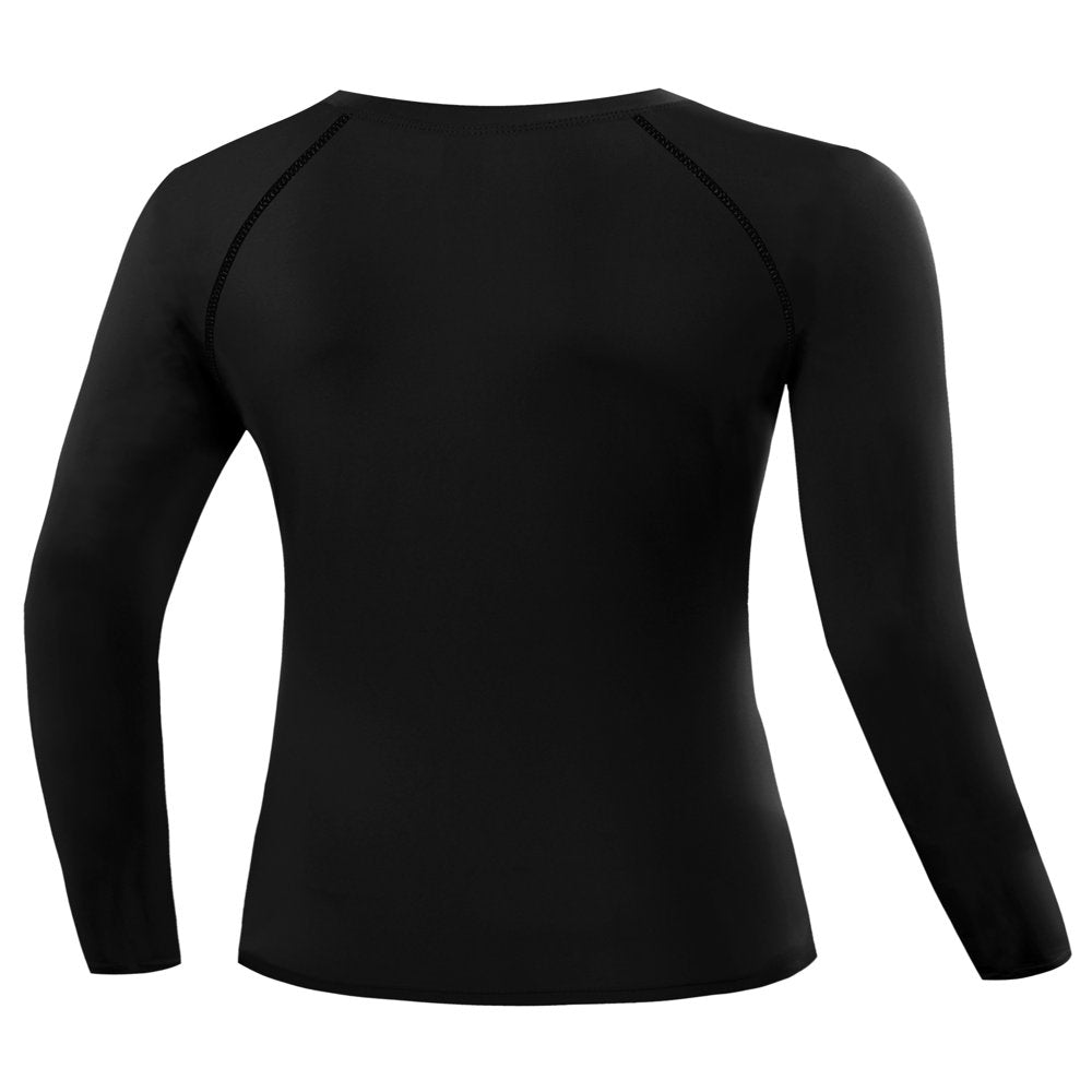 NELEUS Womens Athletic Compression Long Sleeve Yoga T Shirt Dry Fit 3 Pack,Black,US Size S