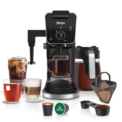 Ninja CFP307 DualBrew Pro Specialty Coffee System, Single-Serve, Compatible with K-Cups & 12-Cup Drip Coffee Maker, with Permanent Filter Black