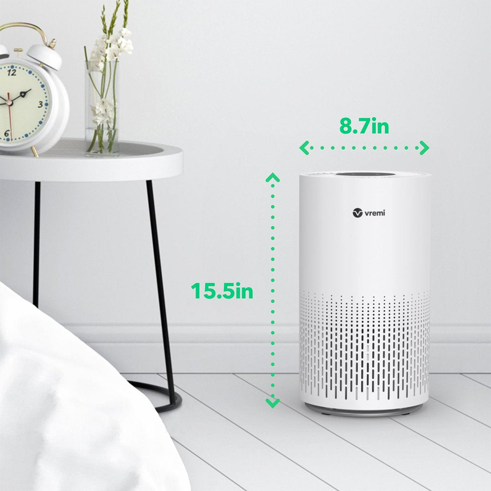 Vremi Premium True HEPA Air Purifier for Large Rooms - Removes 99.97% of Airborne Particles with H13, Activated Carbon and 3-Stage Filtration