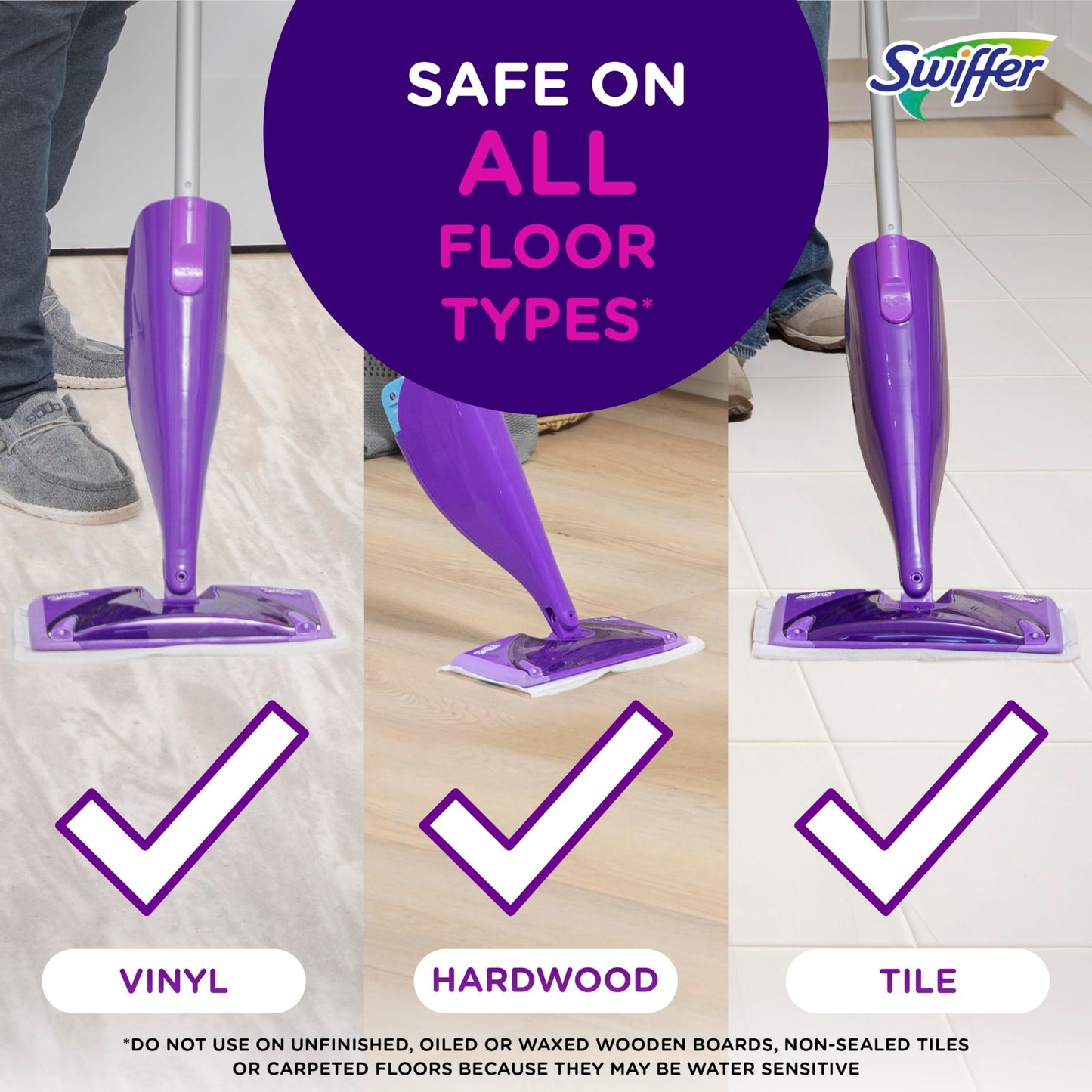 Swiffer WetJet Multi-Purpose Floor Cleaner Solution with Febreze Refill, Lavender Scent, 1.25 Liter -42.2 Fl Oz (Pack of 2)