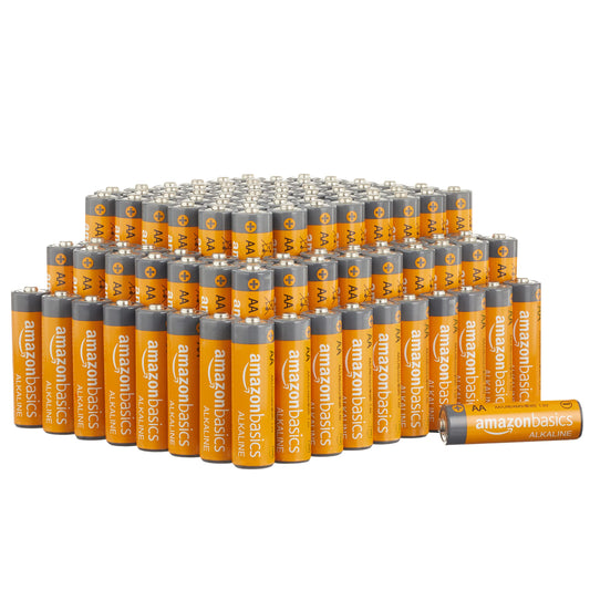 Amazon Basics AA High-Performance Alkaline Batteries, 500 Count (5 Packs of 100)