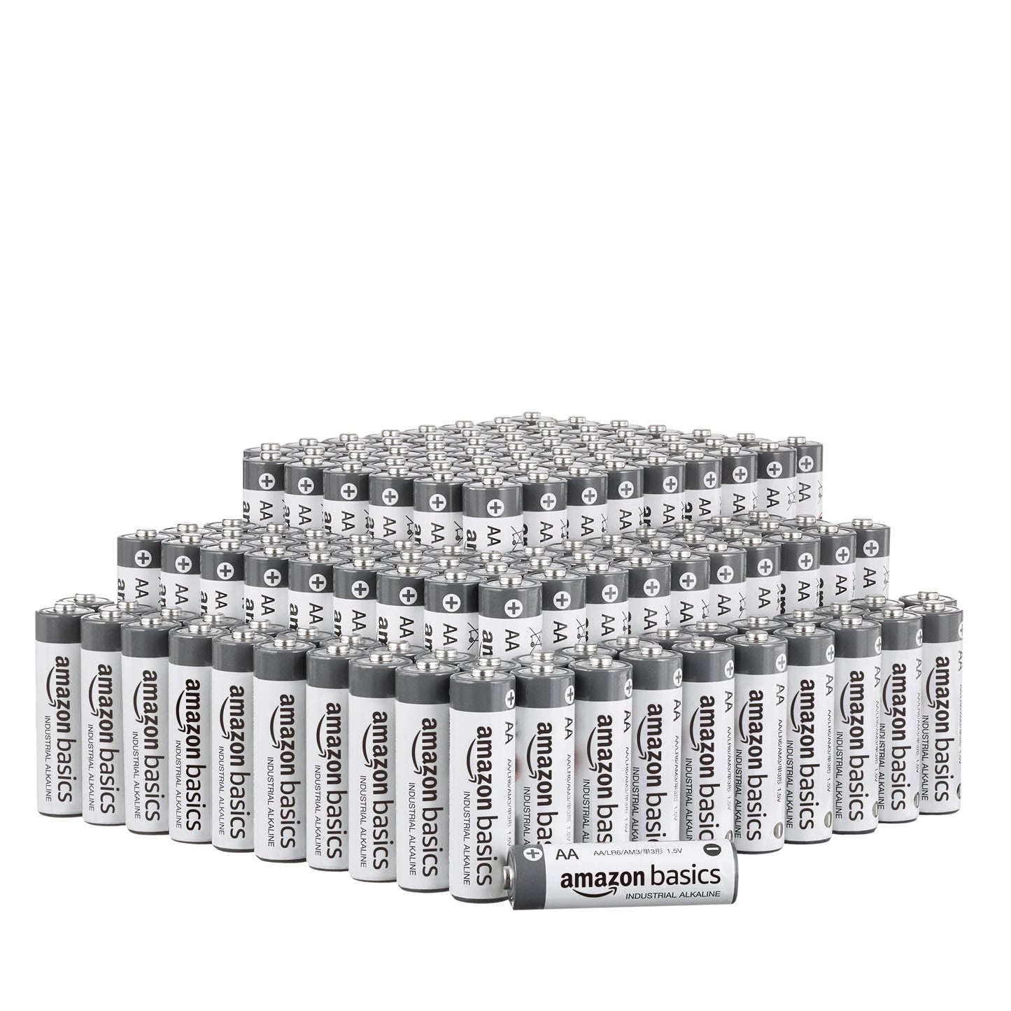 Amazon Basics 150-Pack AA Alkaline Industrial Batteries, 1.5 Volt, 5-Year Shelf Life