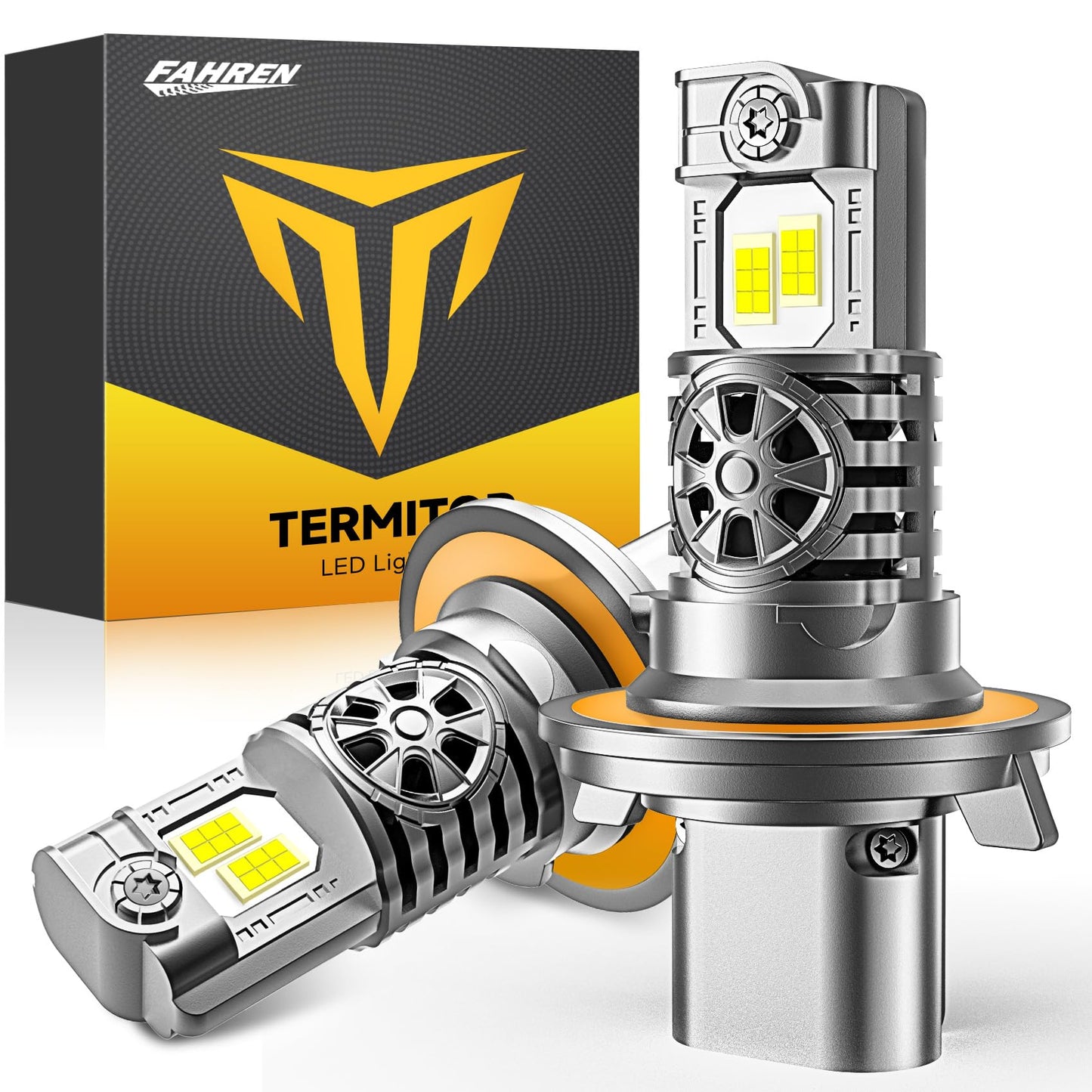 Termitor 2024 Upgraded H13/9008 LED Bulbs, 30000LM 800% Ultra Brightness, 1:1 Halogen Size, 6500K Cool White, Canbus Ready, Plug and Play, Pack of 2