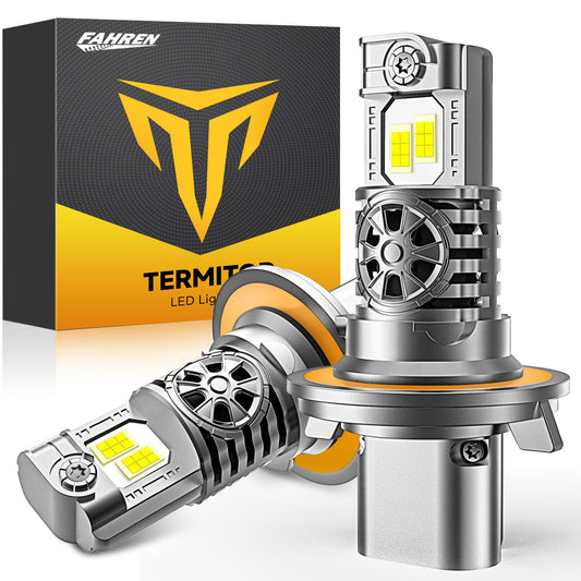 Termitor 2024 Upgraded H13/9008 LED Bulbs, 30000LM 800% Ultra Brightness, 1:1 Halogen Size, 6500K Cool White, Canbus Ready, Plug and Play, Pack of 2
