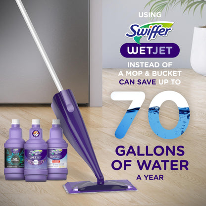 Swiffer WetJet Multi-Purpose Floor Cleaner Solution with Febreze Refill, Lavender Scent, 1.25 Liter -42.2 Fl Oz (Pack of 2)