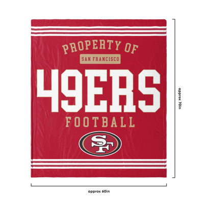 FOCO San Francisco 49ers NFL Team Property Of Sherpa Fleece Blanket