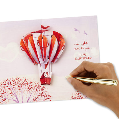 Hallmark Paper Wonder Valentines Day Pop Up Card for Significant Other (Hot Air Balloon Valentine)