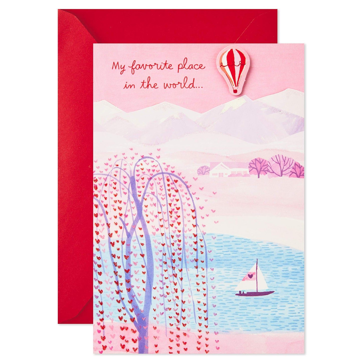 Hallmark Paper Wonder Valentines Day Pop Up Card for Significant Other (Hot Air Balloon Valentine)