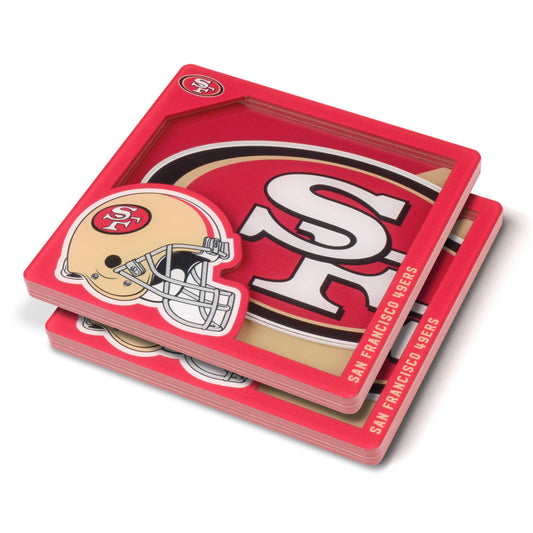 YouTheFan NFL San Francisco 49ers 3D Logo Series Coasters