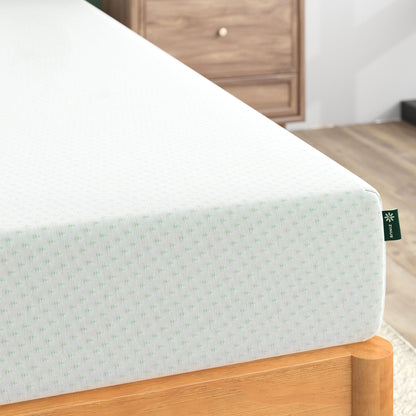 ZINUS 6 Inch Green Tea Memory Foam Mattress, Fiberglass Free, Patented Custom Contour Support, Sturdy Base Foam, CertiPUR-US Certified, Bed-in-a-box, Narrow Twin, White