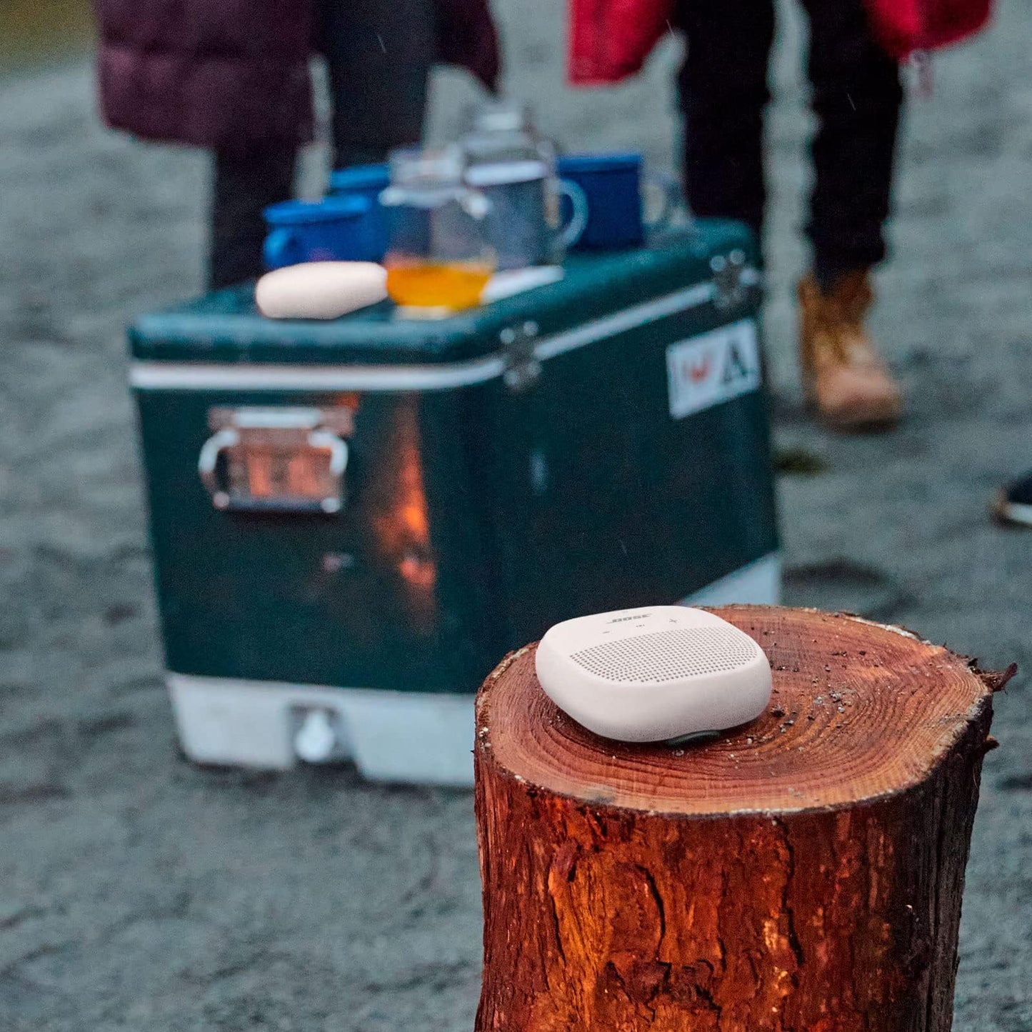 Bose SoundLink Micro Bluetooth Speaker: Small Portable Waterproof Speaker with Microphone, White Smoke