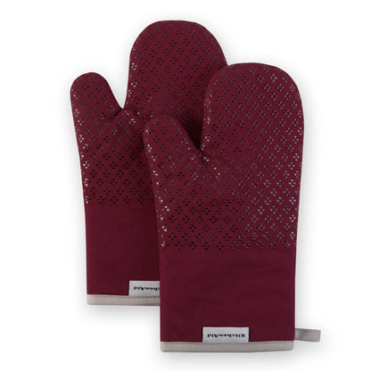 KitchenAid Asteroid Oven Mitt Set, Boysenberry Purple 7"x12.5"