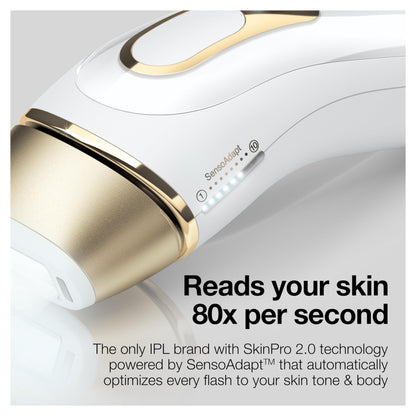 Braun IPL Long-lasting Laser Hair Removal Device for Women & Men, Silk Expert Pro5 PL5157, Safe & Virtually Painless Alternative to Salon Laser Hair Removal, Full Body, With Venus Razor & Luxury Case